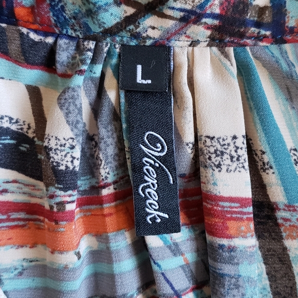 Viereck Mandarin Midi Dress w/ Tie Size L - Picture 7 of 8